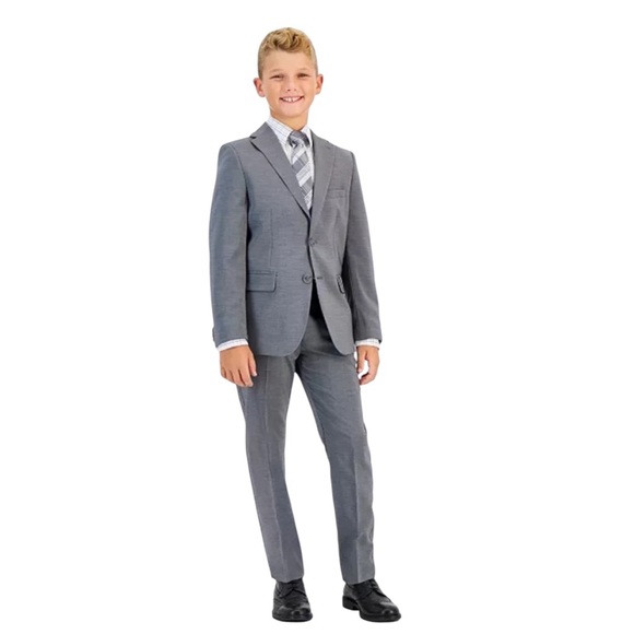 NWT Kenneth Cole Reaction Boys Dress Jacket / Blazer‎ in Grey Size 8 Regular - Picture 1 of 7